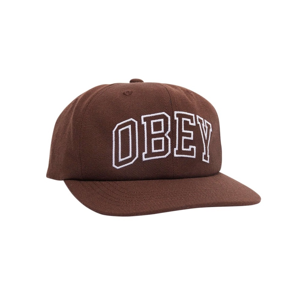 NWT Obey Rush 6 Panel Classic Snap Brown Hat